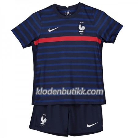 Frankrike Barn Hjemmedraktsett Euro 2020 Kortermet (+ Korte bukser)